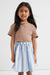 H&M Patterned Cotton Skirt Blue/Striped - BEAUTY BAR