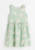 H&M Patterned Jersey Dress Light Green/Birds - BEAUTY BAR