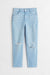 H&M Relaxed Fit High Ankle Jeans Light Denim Blue - BEAUTY BAR