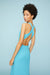 H&M Ribbed Dress Light Turquoise - BEAUTY BAR