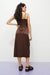H&M Satin Dress Dark Brown - BEAUTY BAR