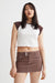 H&M Short Twill Skirt Brown - BEAUTY BAR