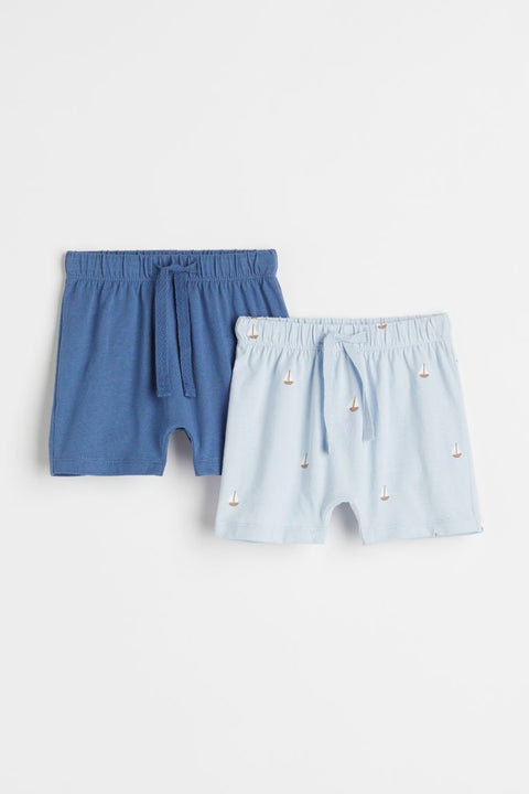 H&M Shorts In Soft Cotton Jersey Blue - BEAUTY BAR