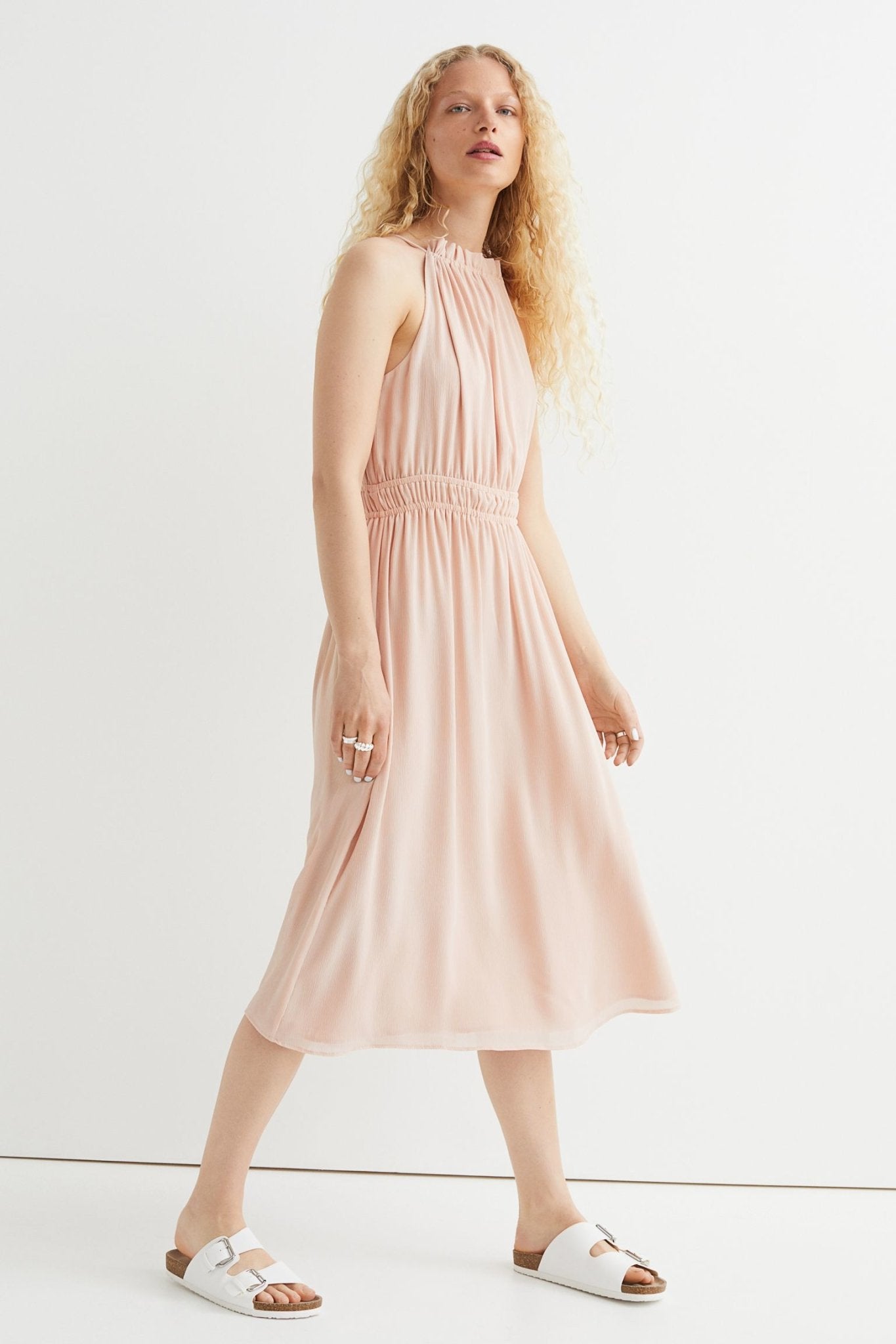 H&m powder pink sales dress