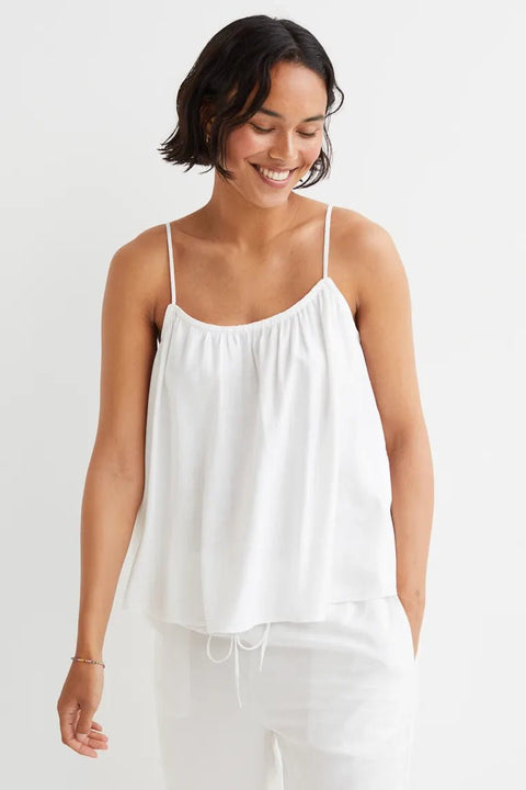 H&M Strappy Top White - BEAUTY BAR