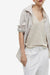 H&M V-Neck Linen-Jersey T-shirt Light Beige - BEAUTY BAR