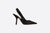 J'Adior Slingback Pump Black Cotton Embroidered With Black-Tone Strass Heels - BEAUTY BAR