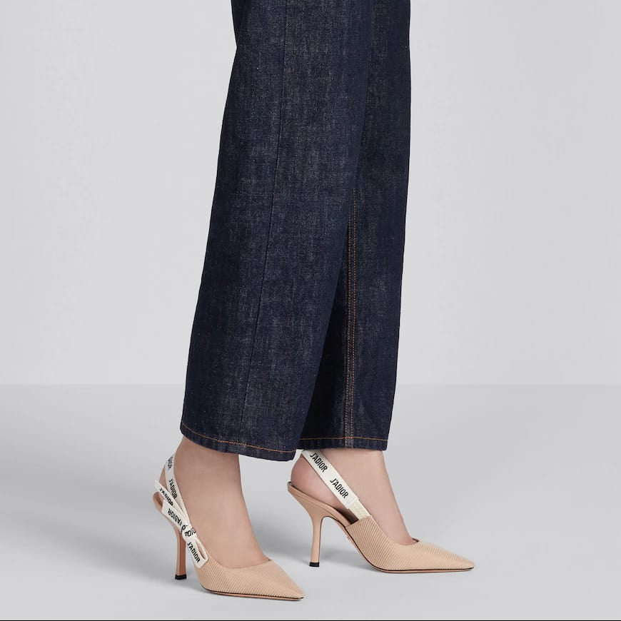 J'adior Slingback Pump Nude Technical Fabric 2