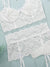 Lingerie Bras For Women Bra Panty Garter White Lace Sexy 3-Piece  - BEAUTY BAR