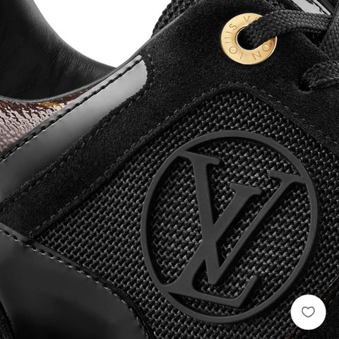 Louis Vuitton Black Suede/Monogram Canvas Run Away Sneakers - BEAUTY BAR