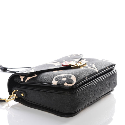 Louis Vuitton Black/Beige Empreinte Crafty Pochette Metis Bag - BEAUTY BAR