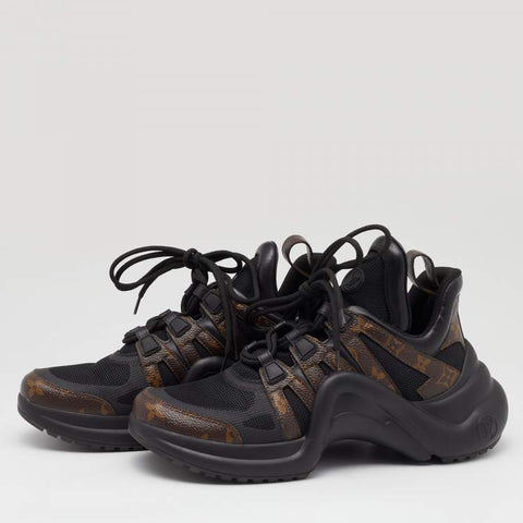 Louis Vuitton Black/Monogram Canvas and Leather Archlight Sneakers - BEAUTY BAR