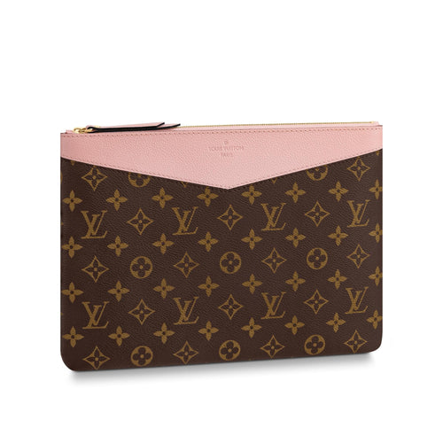 Louis Vuitton Daily Pink Monogram Canvas Clutch
