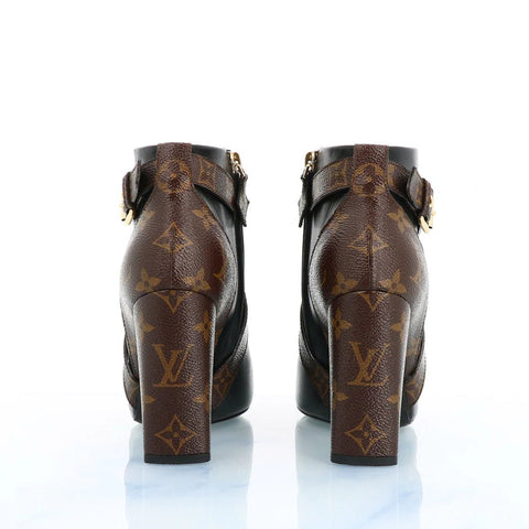 Louis Vuitton Matchmake Calfskin & Monogram Heel Ankle Boots - BEAUTY BAR