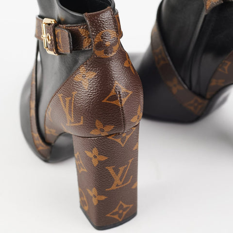 Louis Vuitton Matchmake Calfskin & Monogram Heel Ankle Boots - BEAUTY BAR