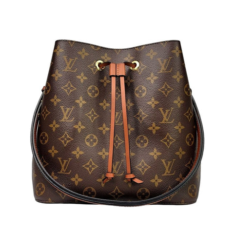 Louis Vuitton NeoNoe MM Monogram Caramel Brown Leather Shoulder Bag - BEAUTY BAR