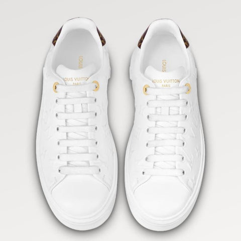 Louis Vuitton Time Out Leather Trainers White - BEAUTY BAR