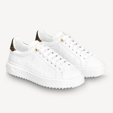 Louis Vuitton Time Out Leather Trainers White - BEAUTY BAR