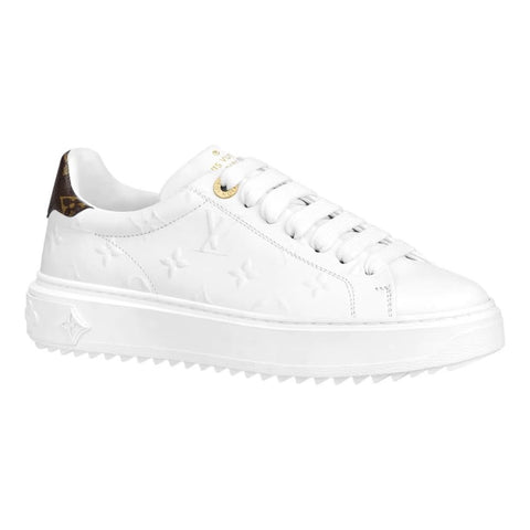 Louis Vuitton Time Out Leather Trainers White - BEAUTY BAR