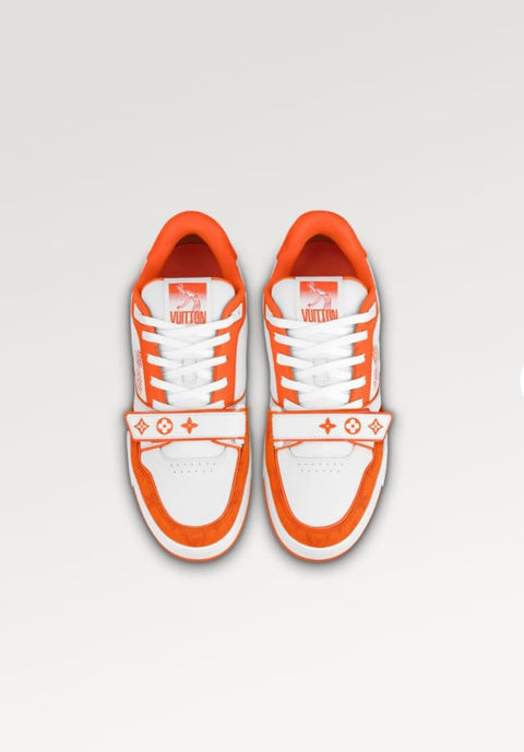 Louis Vuitton Trainer Monogram Denim Orange - BEAUTY BAR