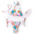 Multicolor Tie Side Bikini Swimsuit