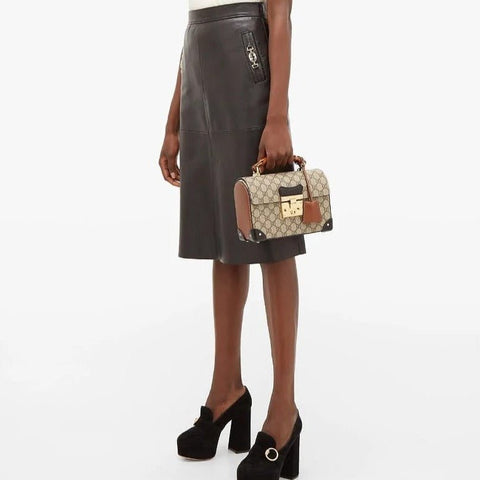 Padlock Bamboo-Handle GG Supreme Handbag - BEAUTY BAR