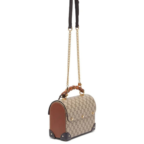 Padlock Bamboo-Handle GG Supreme Handbag - BEAUTY BAR