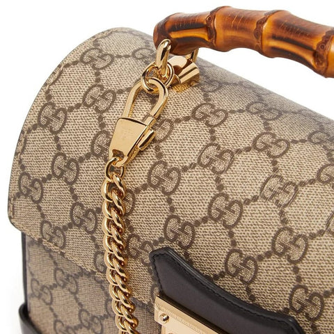 Padlock Bamboo-Handle GG Supreme Handbag - BEAUTY BAR