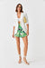 Patternd Short Green Skirt High Waist - BEAUTY BAR