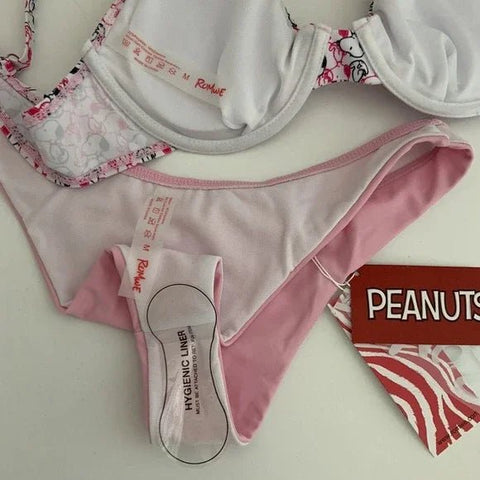 Peanuts Floral 2 Piece Swimsuit Pink Snoopy - BEAUTY BAR