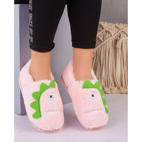 Pink Slipper In The Shape Of A Dinosaur