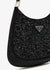 Prada Cleo Satin Crystal Shoulder Bag Black - BEAUTY BAR