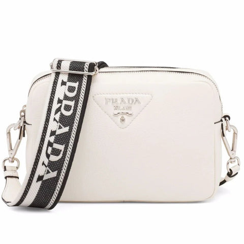 Prada Flou Shoulder Bag - Off White - BEAUTY BAR