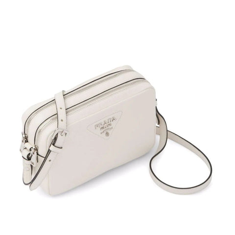 Prada Flou Shoulder Bag - Off White - BEAUTY BAR