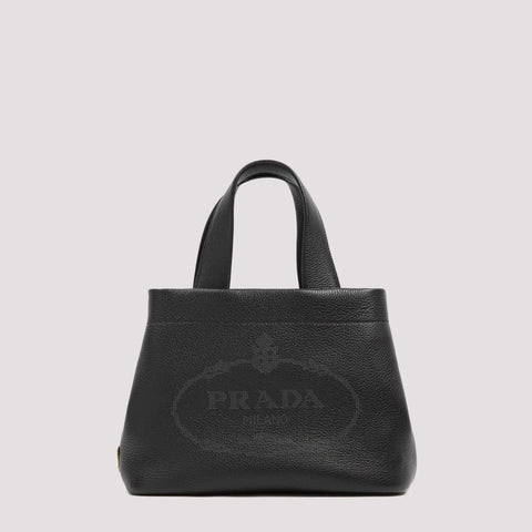 Prada Perforated Logo Tote Bag In Black - BEAUTY BAR