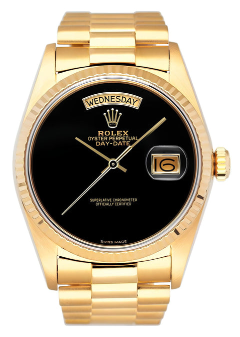 Rolex Day-Date President 18038 Black Onyx Dial - BEAUTY BAR