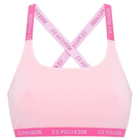 US Polo Assn Women's Pink Crossbody Bustier - BEAUTY BAR