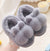 Warm Gray Kids Plush Slippers With Cute Ears - BEAUTY BAR