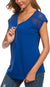Women's Casual Short Sleeve V-Neck Summer Lace Blouse - BEAUTY BAR