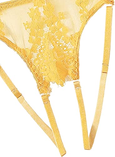 Yellow Lace Lingerie Without Lining - BEAUTY BAR